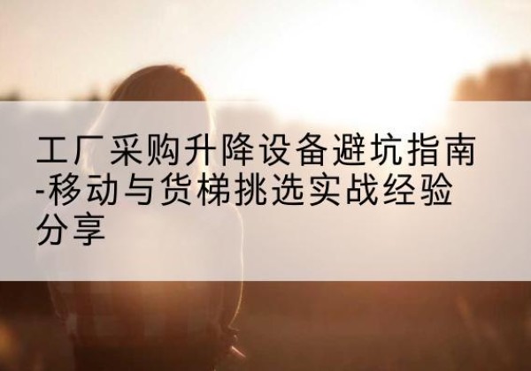 泰兴移动式升降机怎么选-工厂采购升降设备避坑指南-移动与货梯挑选实战经验分享